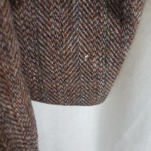Vintage Signature Series Herringbone Tweed Wool Blazer Sport Coat Jacket Mens 40 - Picture 10 of 11